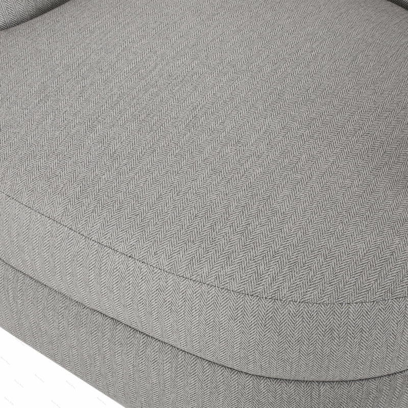 Fauteuil en polyester de 29,5 po Hannon, Tissu gris 1