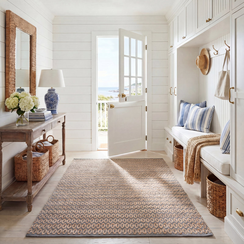 Tapis à motif géométrique en laine Cirencester, Rectangle de 5 pi x 8 pi
