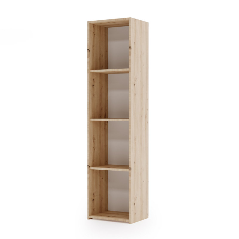 160cm H Library Bookcase, Artisan Oak, (3 Shelves) 160cm H x 40cm W x 30cm D