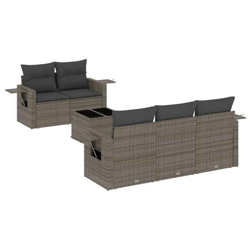  Ensemble de canapé de jardin gris
