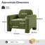 Gabriel Modern 91CM Wide Curved Chenille Armchair-1173541008