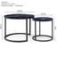 Ensemble de 2 tables basses gigognes, tables rondes et tables de salon