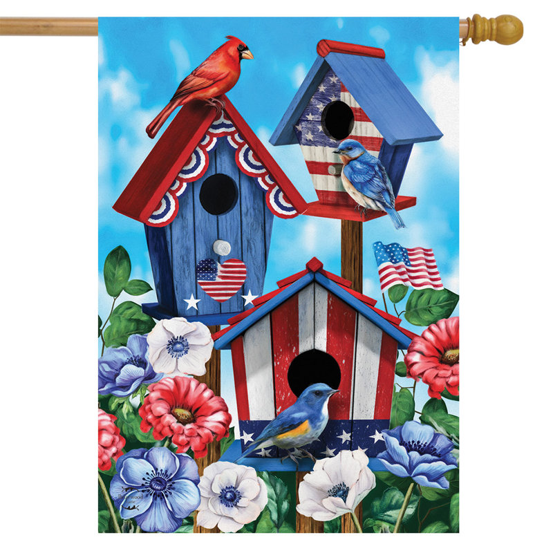 Drapeau de la maison d'été American Birdhouse