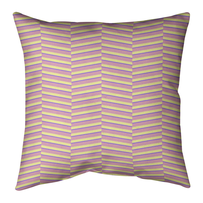 Coussin décoratif d'extérieur à motif géométrique Fractured - moderne, résistant aux rayons UV et aux intempéries