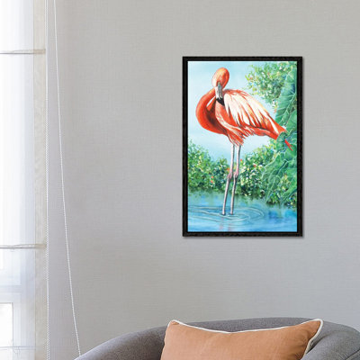 Flirty Flamingo by Christine Reichow - Gallery-Wrapped Canvas Giclée on Canvas