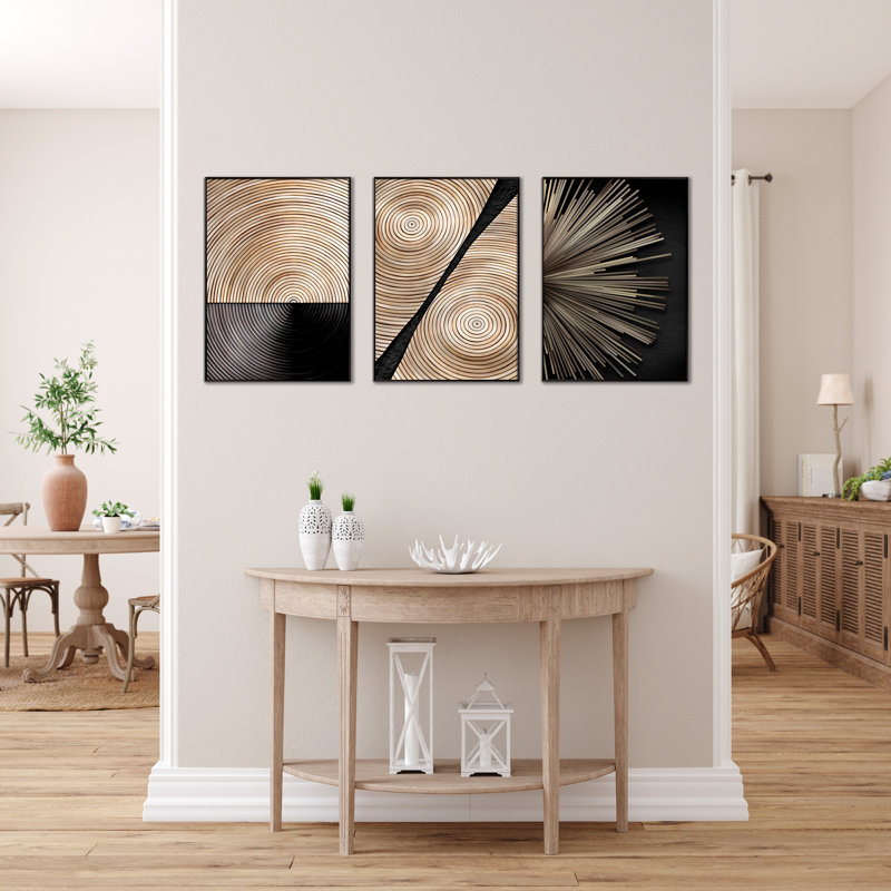 3 Piece Single Picture Frame Painting Set on MDF