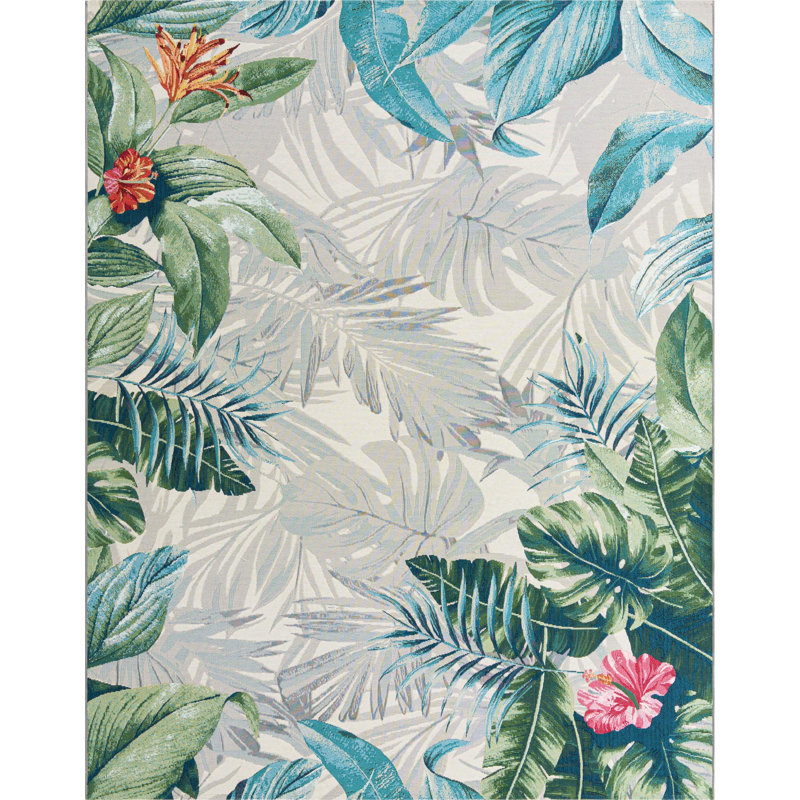 Tapis d'extérieur Anniston Multi_Unique Loom Kula, Rectangulaire 2 pi x 3 pi