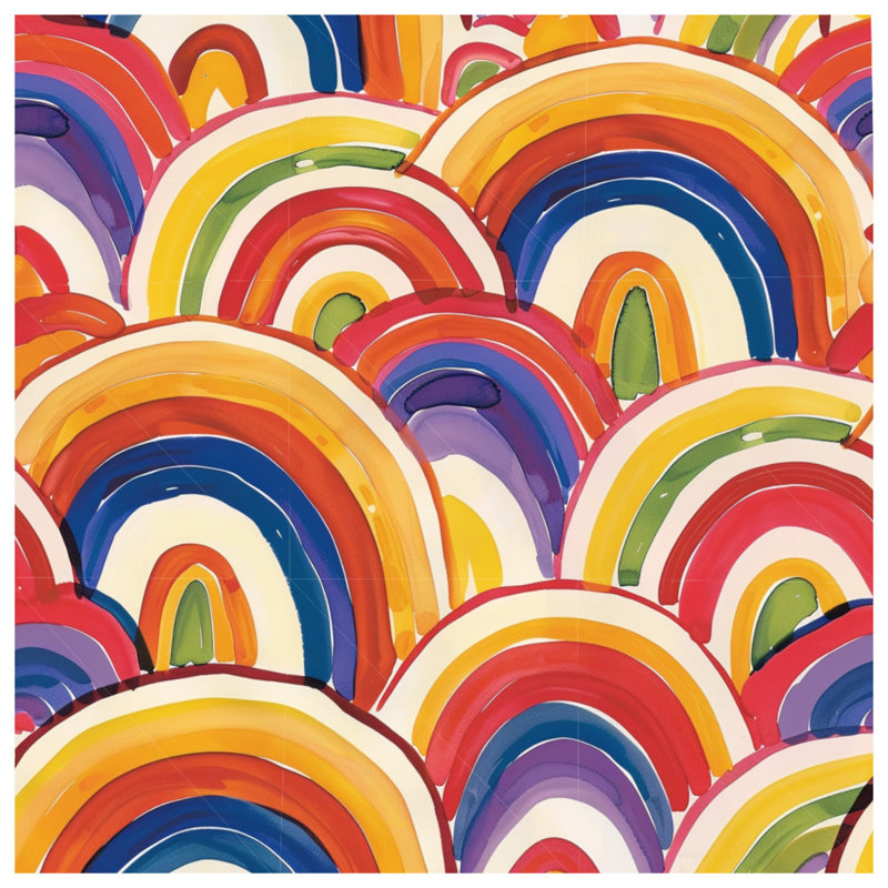 Rainbow Bedding Abstract Comforter Bohemian, Queen