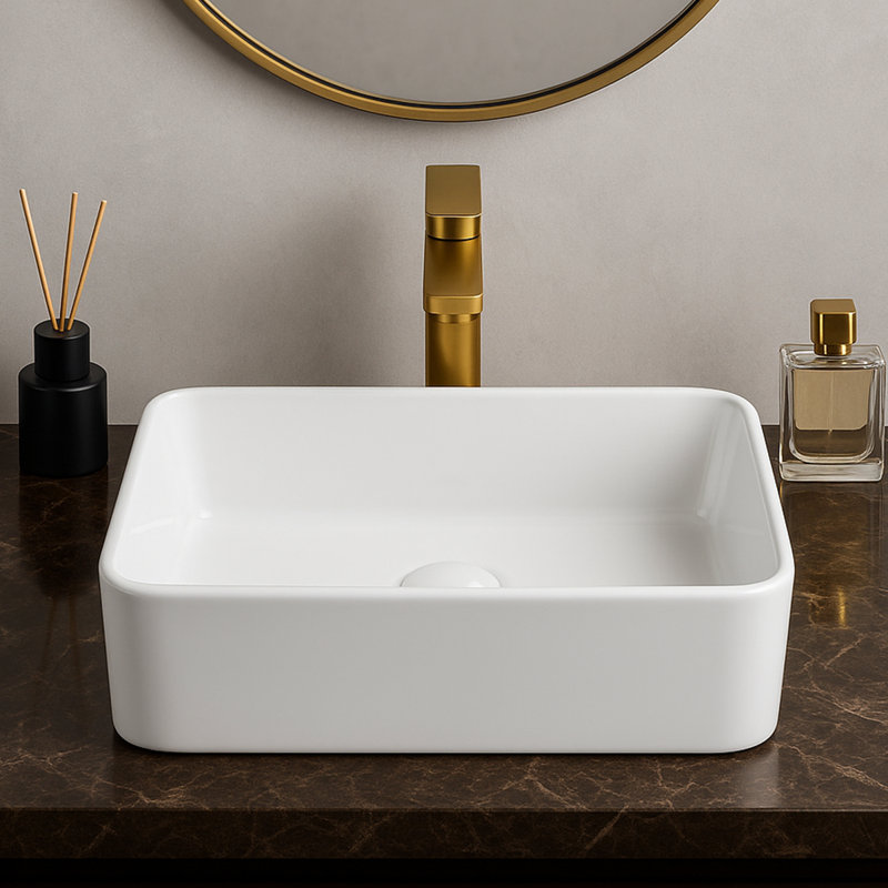 Lavabo vasque rectangulaire pour salle de bain Eleen