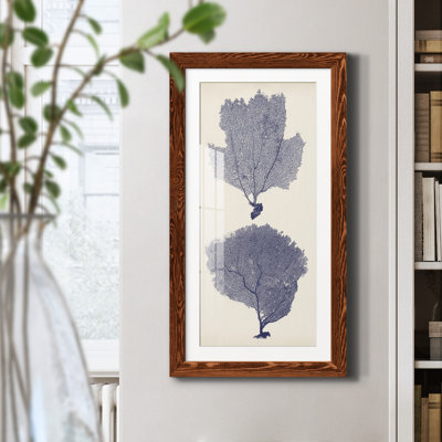 Indigo Seafans I - Cadre photo, impression sur papier