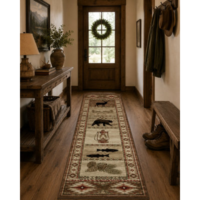 Tapis brun de style Sud-Ouest Seagle