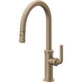 Descanso Kitchen Pull-Down Faucet with Button Sprayer - High Arc Spout