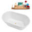 1369.1mm x 744.2mm Soaking Acrylic Bathtub-81616125