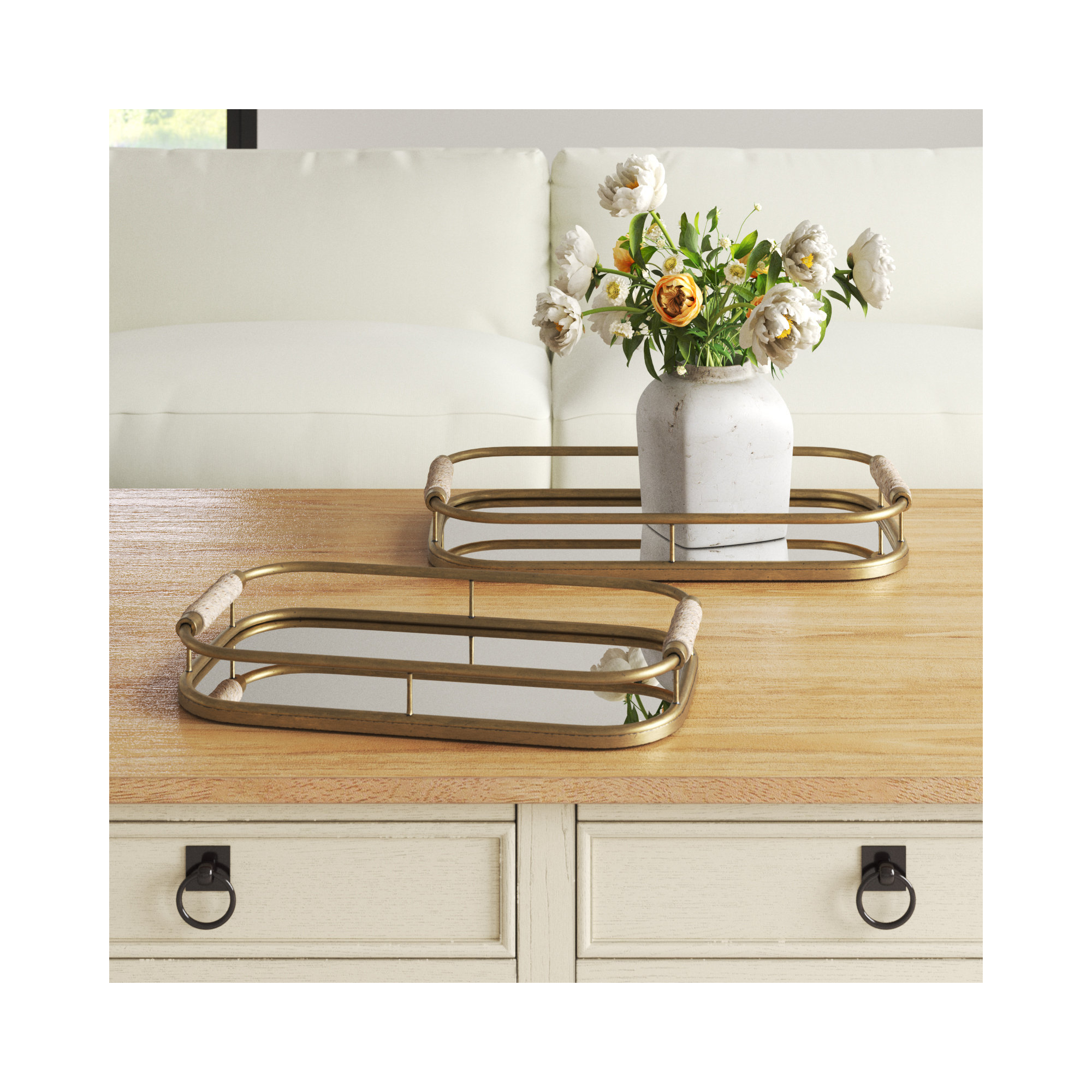 Evans Mirror Tray - Set of 2