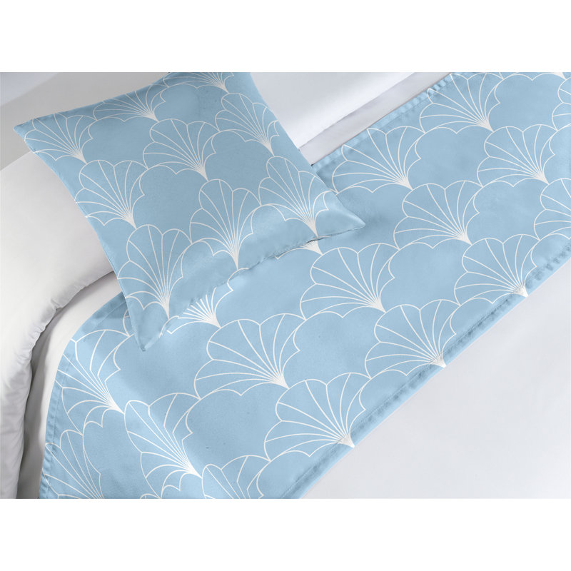 Ensemble de chemin de lit , Bleu pâle / blanc, Lit simple