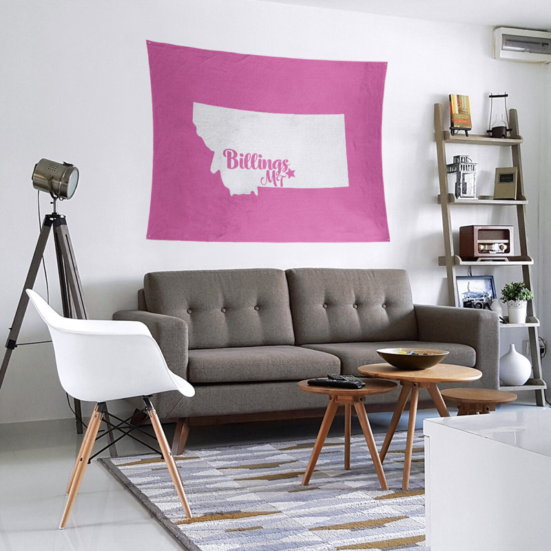 Tapisserie Billings Montana, H 68 po x l 80 po, Rose