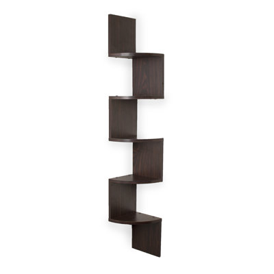 Saveliy 5 Tier Corner Wall Shelf