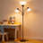Dimmable Torchiere Floor Lamp With Dual Reading Lights, 72-Inch Tall Standing Lamp With 3 Included Bulbs For Living Room, Bedroom, Or Office