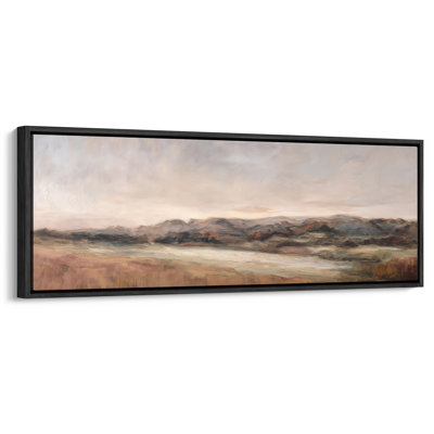 «Warm Neutral Mountain Range Horizon» pour salon ou bureau, impression murale
