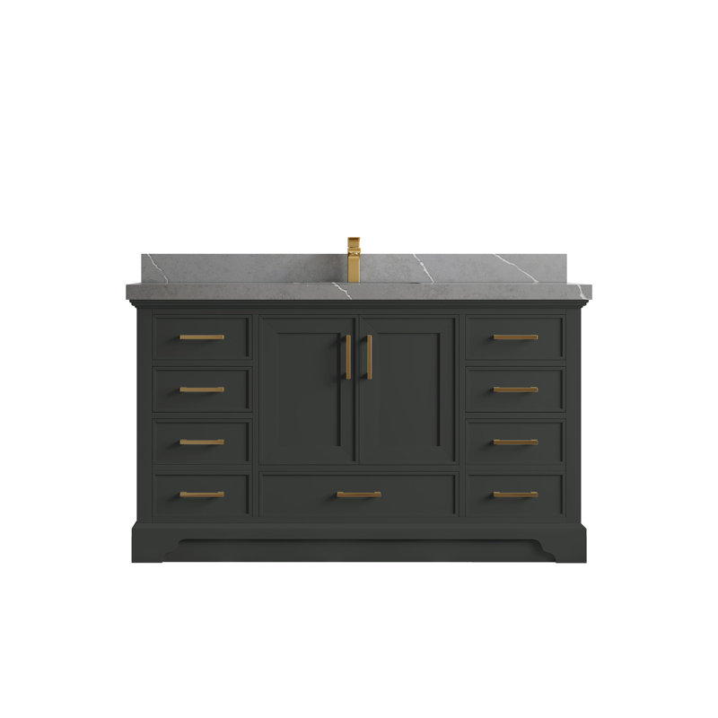 Meuble-lavabo simple avec plateau Charlotte 60