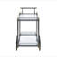 Chariot de service en verre transparent Cyrus