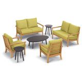 Mera 7-Piece Loveseats, Club Chairs, and Eiland Tables Chat Set
