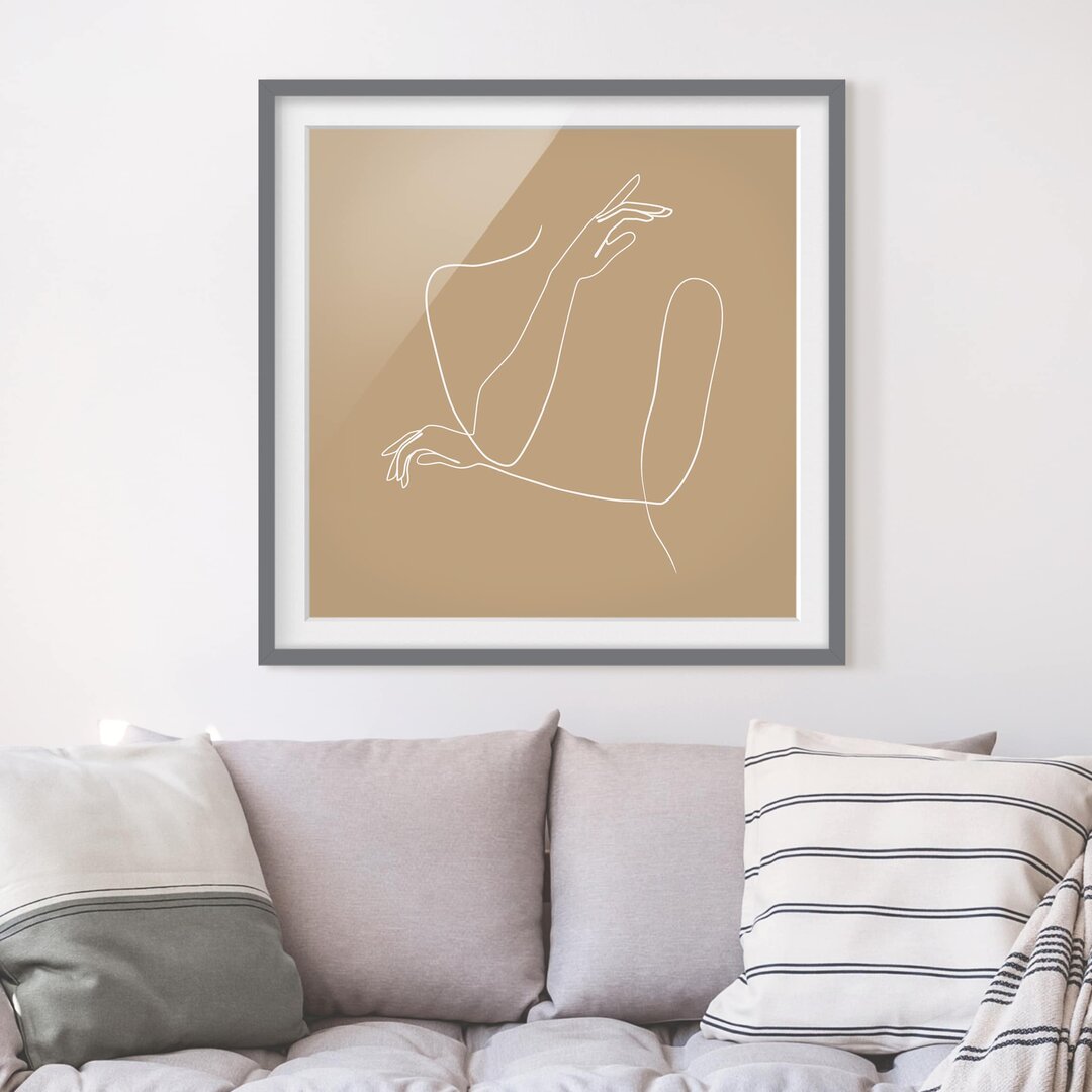 Kunstdruck in Beige