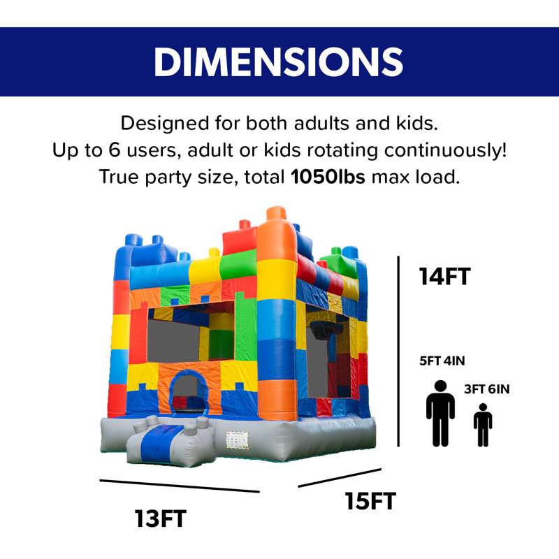 Jeu gonflable 12,5 pi x 13 pi Block Party