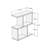 Modern Side Table, Travertine Color, 17.7 x 20.2 x 6.7 inches | 100% Melamine Coated Particle Board, Thickness: 0.7 inches | Elegant Marble Design, Perfect for Living Room & Bedroom, Durable & Stylish Accent Piece-841331899