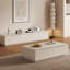 Table basse moderne en bois avec tiroirs fermés-839183186