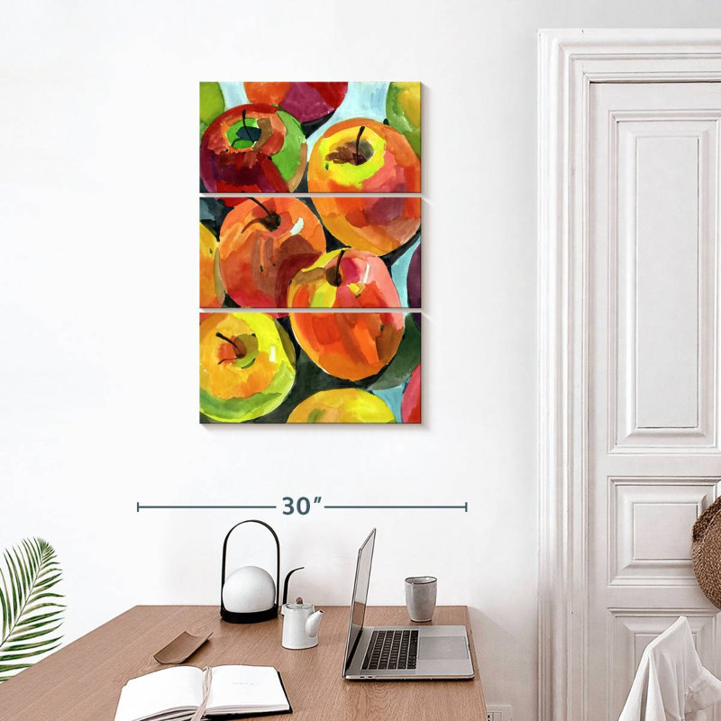 Nature morte aux pommes, H 32 po x l 20 po