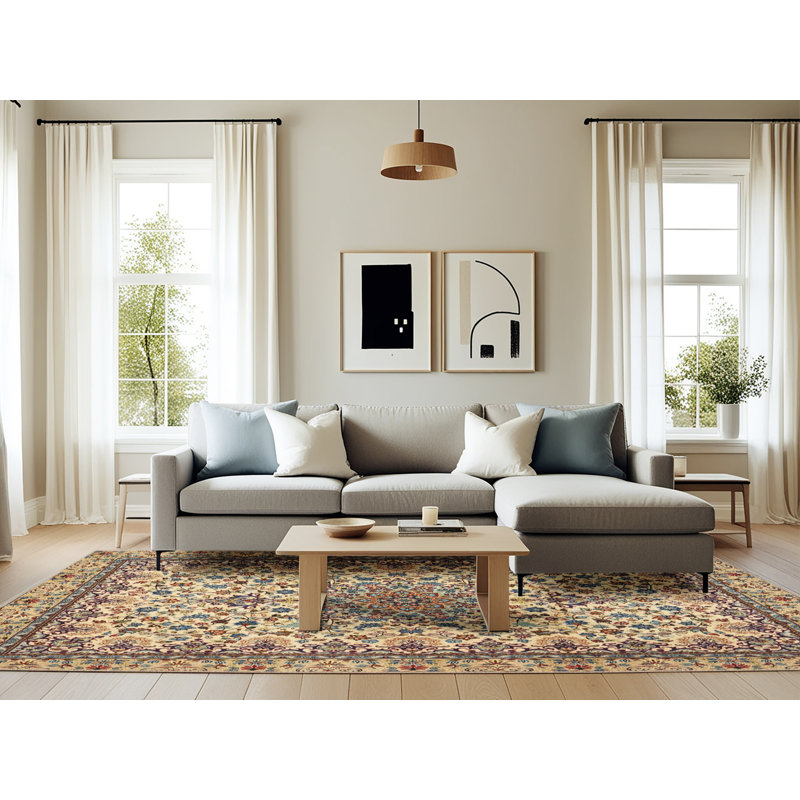 Oriental Indoor Rug, Rectangle 6' x 9'