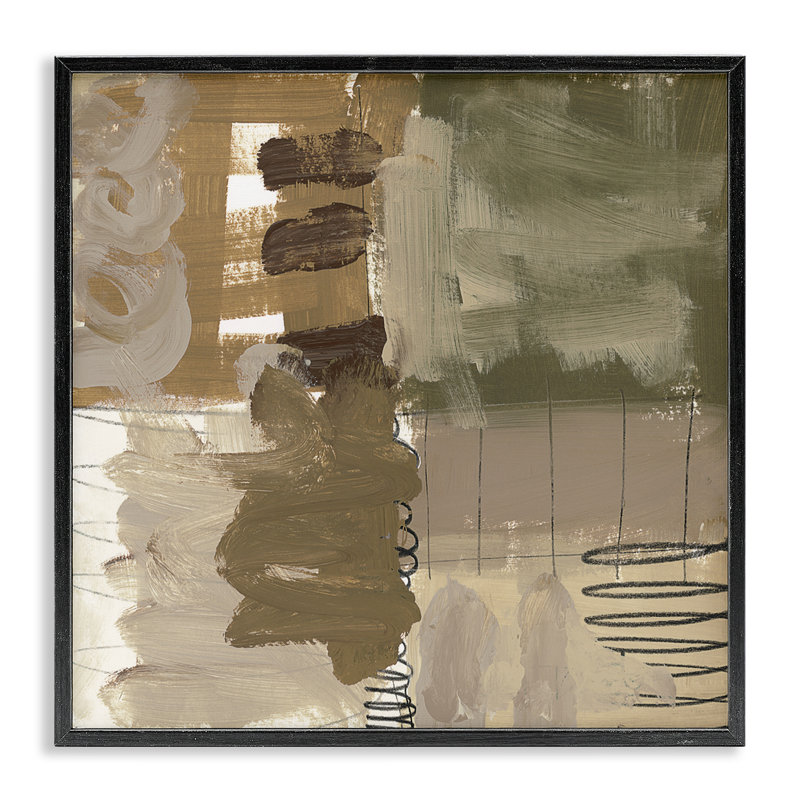 Abstrait Holiday Express, estampe numérique, conception par Brent Baker, H 12 po x l 12 po, Giclée encadrée noir minuit