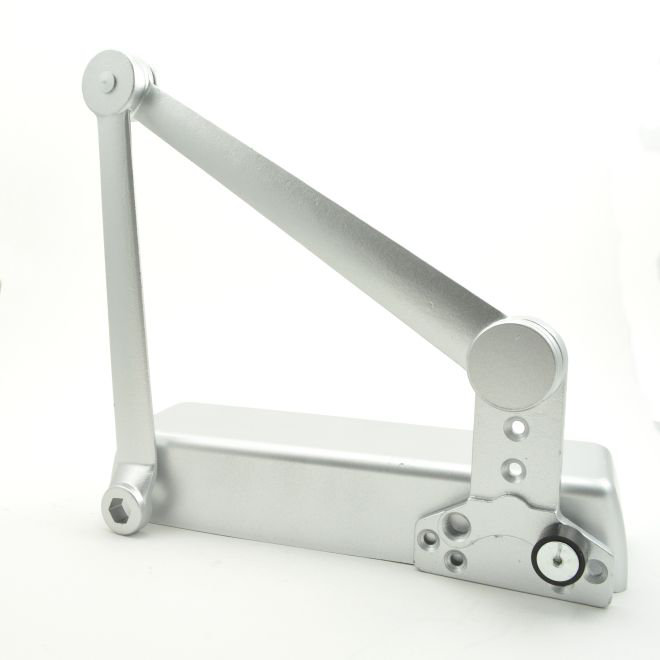 Heavy Duty Surface Mount Door Closer, Aluminum, 5.6" H x 5.6" W x 15.6" D