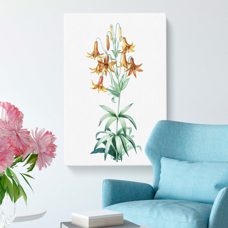 Canada Lily Flowers by Pierre-Joseph Redoute - Wrapped Canvas, 60cm H x 40cm W x 3cm D