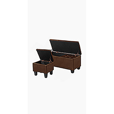 Grand ensemble de repose-pieds avec rangement, repose-pieds combiné 3 en 1, repose-pieds capitonné en lin pour le salon, le vestibule, le couloir et le soutien de la chambre à coucher 250 lb