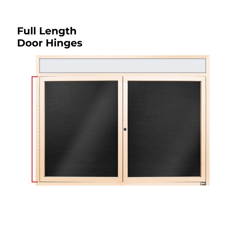 Carte à fixation murale délimitée directory cabinet, Ivoire thermolaqué, Deux, H 36 po x l 48 po