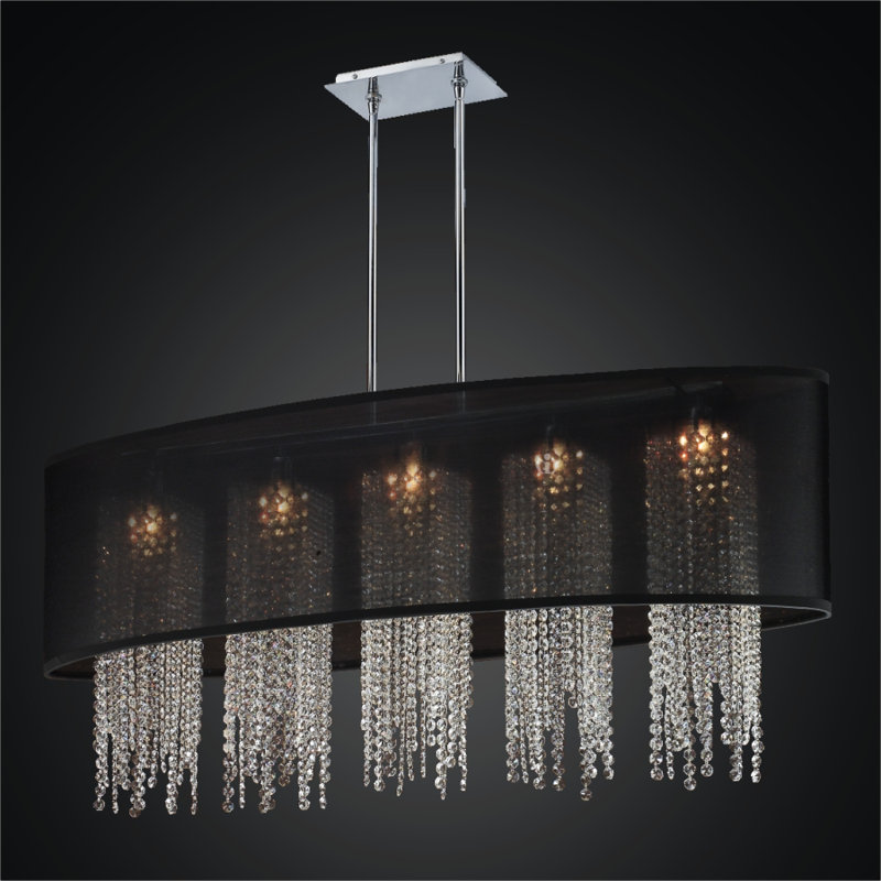 Kenlee 5 - Light Kitchen Island Pendant, Black