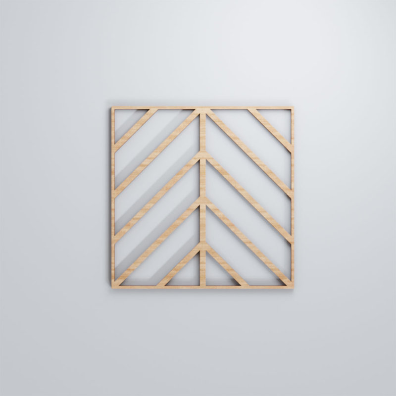 Panneaux muraux en bois Genoa, Aulne, H 7 3/8 po x l 7 3/8 po x P 3/8 po