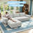 Modern L-Shaped Sectional Sofa Couch , Upholstered Fabric Sofa For Living Room, Comfy Deep Seat Modular Couch With Ottoman, Apartment & Home Furniture-1558025625