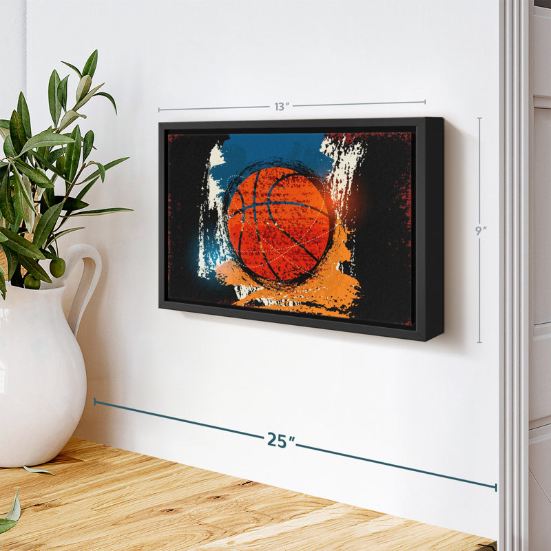 Impression sur toile Basketball Grunge, H 9 po x l 13 po