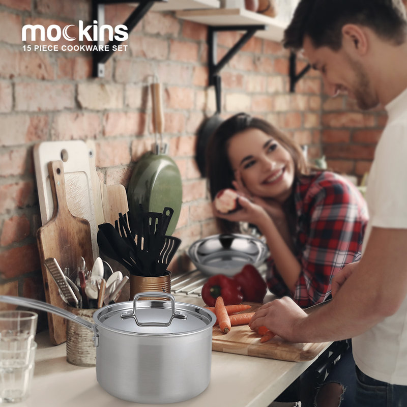15 - Piece Stainless Steel Cookware Set