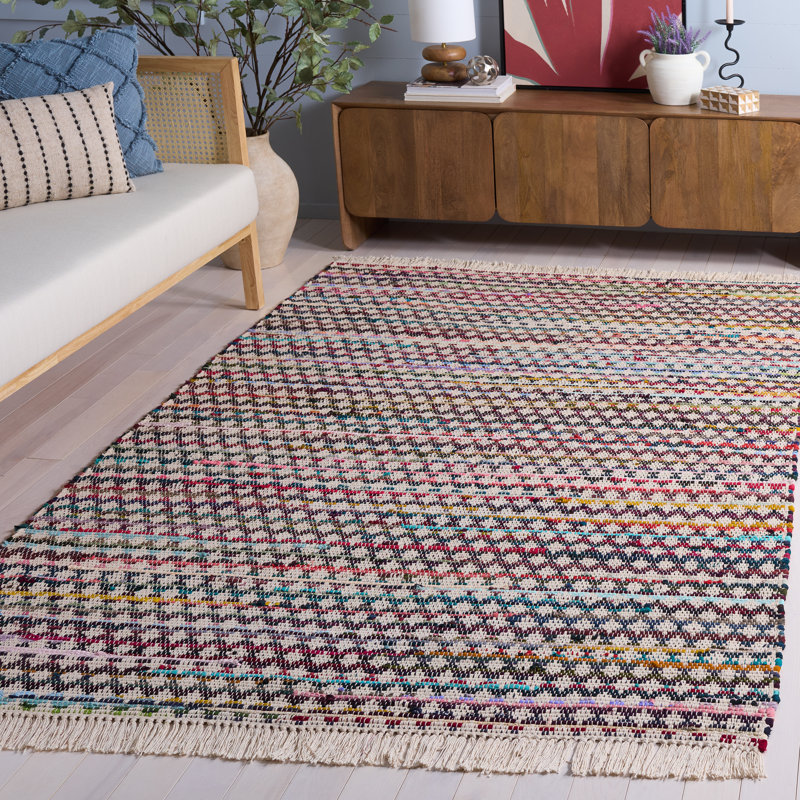 Tapis en coton tissé à la main Montauk 538, Rectangle de 5 pi x 8 pi