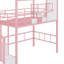 Lit mezzanine en métal avec toit et boîte de rangement-308029943