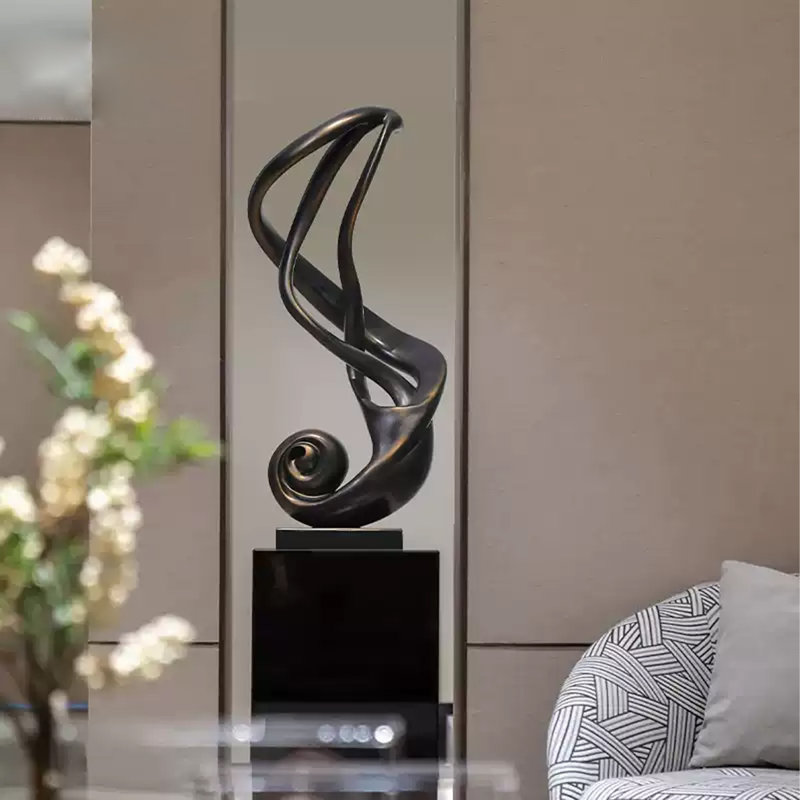 Modern Minimalist Abstract Resin Marble Base Decoration Item