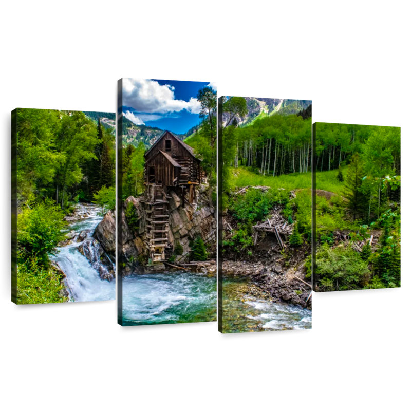 Moulin à cristal en bois Alvord, H 22 po x l 36 po