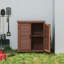 Banc de rempotage avec armoire de rangement et plateau de table en métal pour patio extérieur-144496142