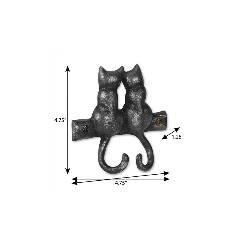 Crochet mural à deux crochets 5 po