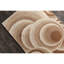 Tapis circulaire abstrait en laine touffeté à la main brun clair, taupe et brun Millwood Authentic-856377120