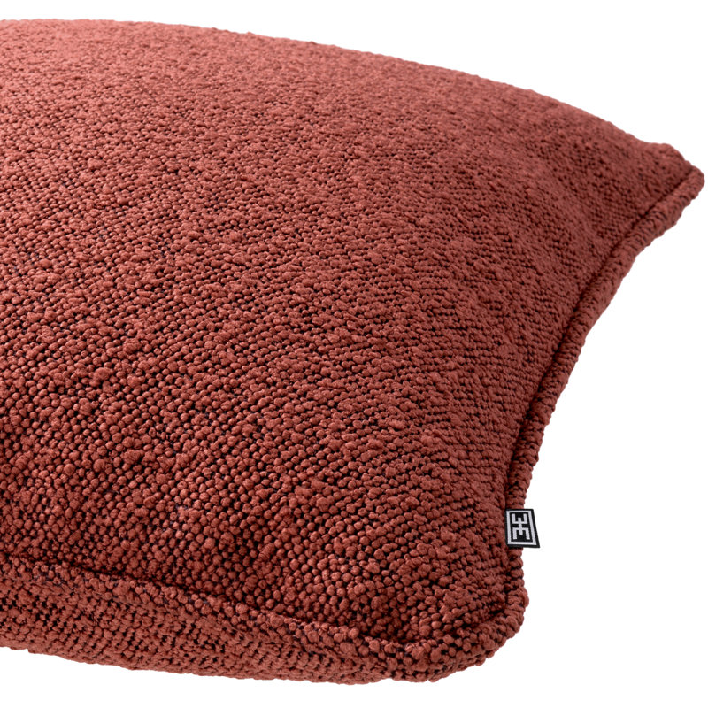 Square Pillow Cover & Insert, Boucle Rose, 19.69"H x 19.69"W